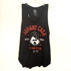 Recycled Karma Racerback Tank Top Johnny Cash Nashville Tennessee Size Medium